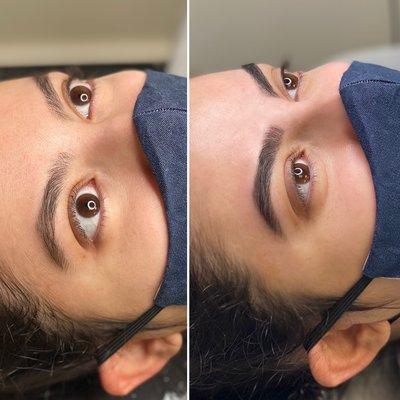 Eyebrow shaping and tinting