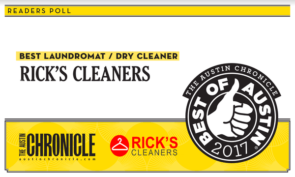 Rick's Cleaners wins Best of Austin for the 8th Time!