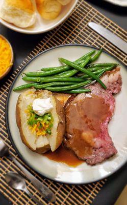 A holiday favorite:  homecooked ~Prime Rib