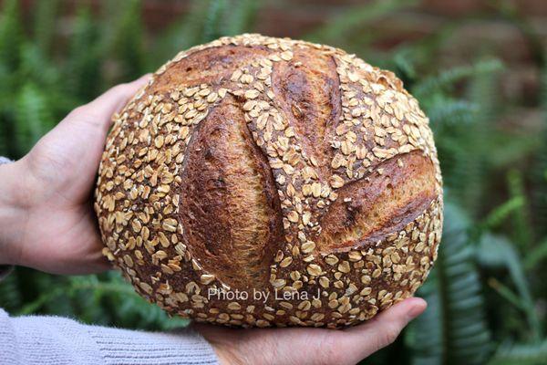 Toasted Oat Porridge Loaf ($8) - relatively moist and soft bread, but drier and less tender than expected