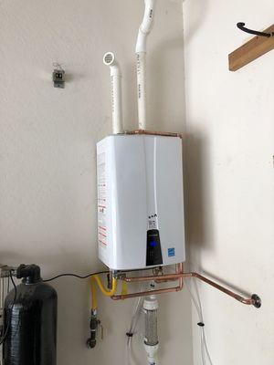 Tankless water heater install