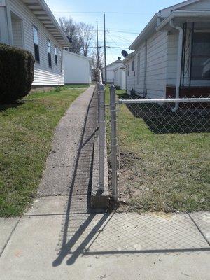 Chain link fence installed