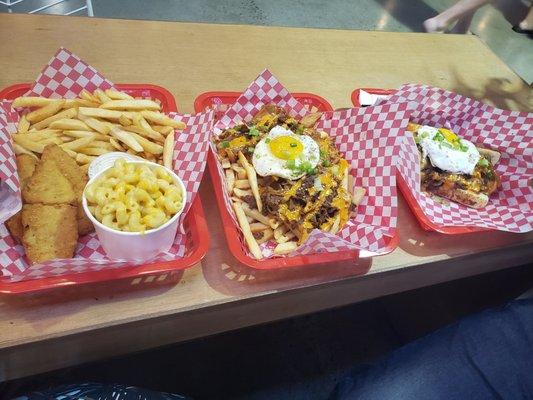 Korean Dog, Bulgogi Fries, & the mac & cheese.