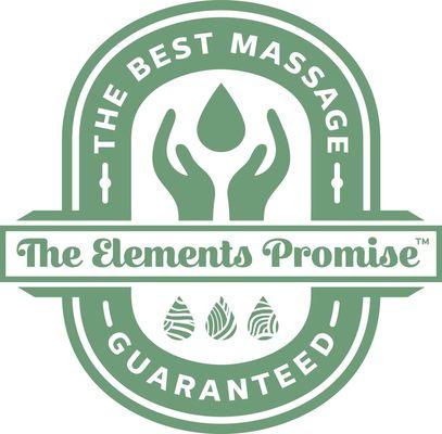 The Elements Promise™, simply the best massage guaranteed.