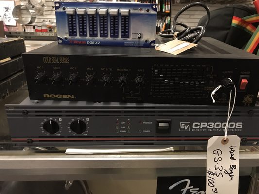 Has tons of used power amps for good prices