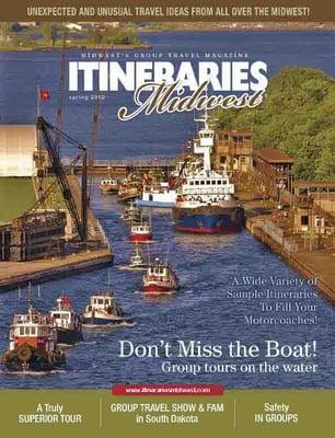 Itineraries Midwest spring issue. "Don't Miss the Boat" if you are looking for Group Tours on the Water.