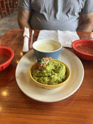 Guacamole and queso