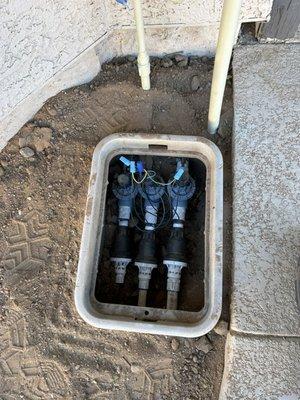 New valve box and valves for install