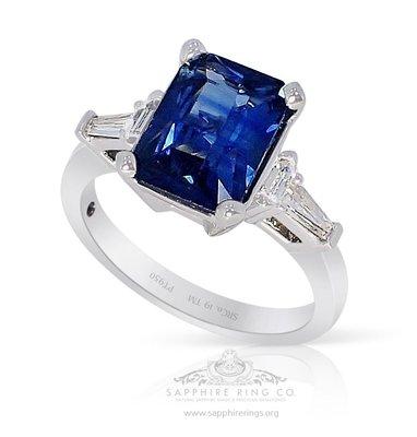 Blue sapphire engagement ring