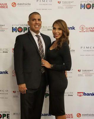 Here with my beautiful wife at the Giving Children Hope Gala