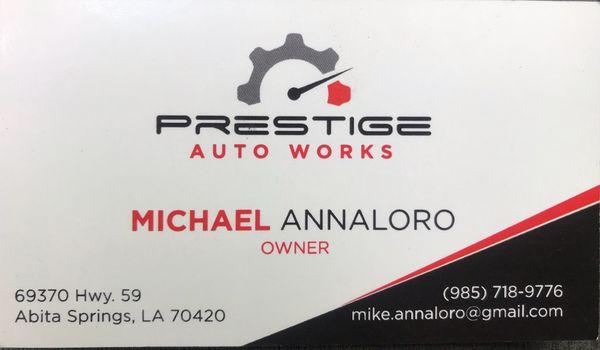 Prestige Auto Works is the place for automotive needs and performance wants !