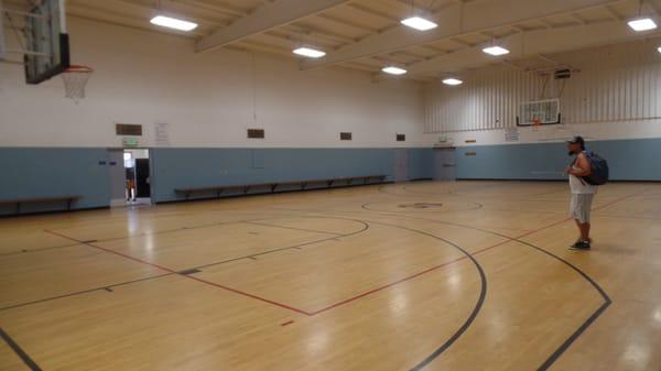 The gymnasium was not being used as all the little league kids and parents were enjoying baseball games! Saturdays.