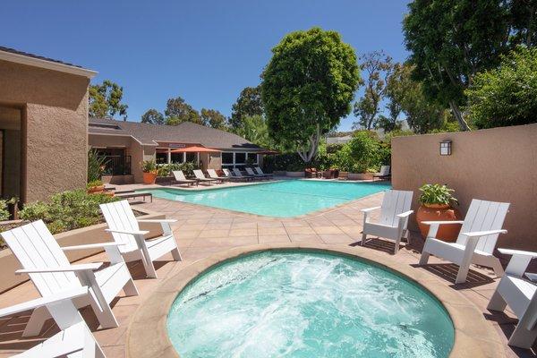 Two resort-style pools with spas