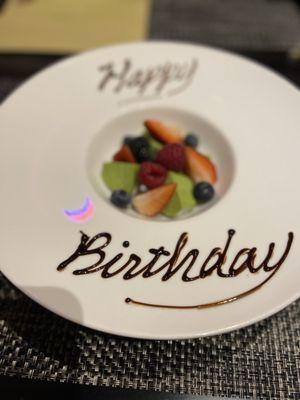 Free birthday dessert