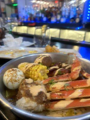 Happy hour crab boil they don't include shrimp