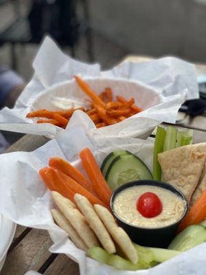 Vegetables & Hummus | Sweet Potato Fries