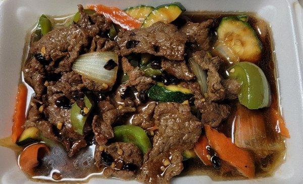 Beef with Black Bean sauce.