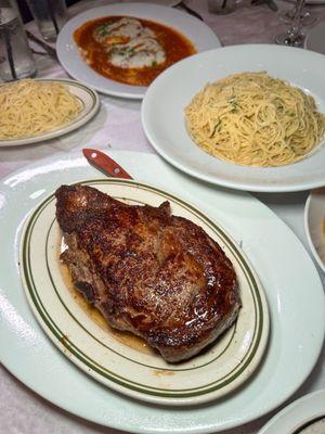 Steak, Angel Hair Pasta