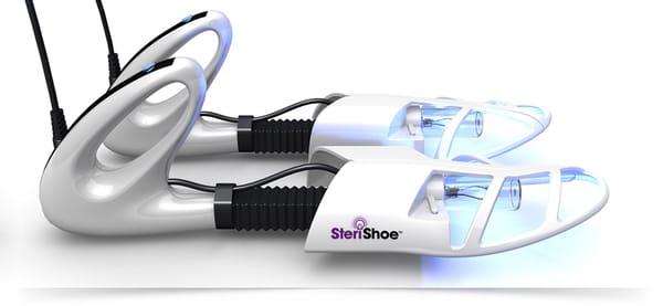 Cleans and sterilizes your shoes with UV light.  Call to pick up a pair!  703-823-2357.