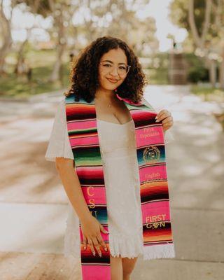 Embroidered serape stole