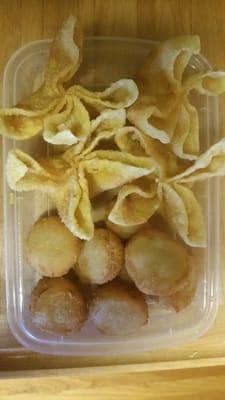 Crab Rangoon and Fried Scallops