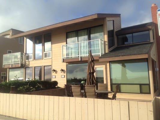 Window cleaning at the beach.