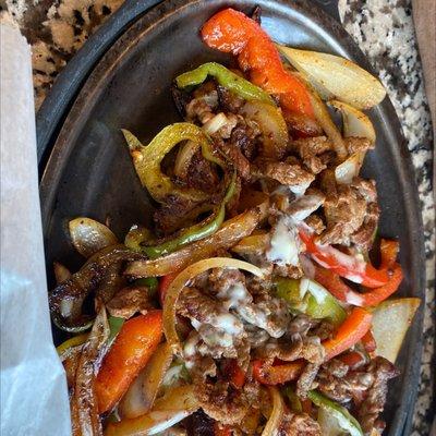 Steak fajitas