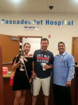 Welcoming Leo to the Cascades Pet Hospital family!