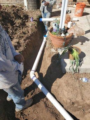 Sewer line repairs