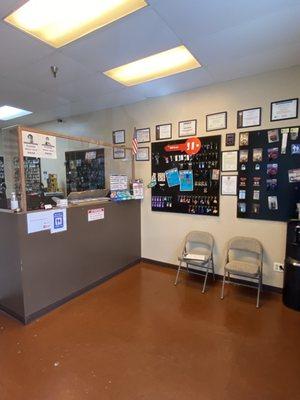 Small, clean waiting area.