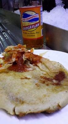 Our Pupusas is what we are known for. Have one with a Cola Champagne for an authentic taste of El Salvador.