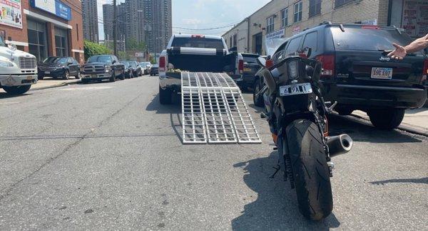 Bike ramps for easy loading