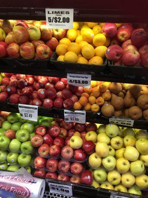 Fruits and veggies just inside the door