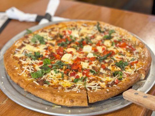 Pepper Chicken Pizza