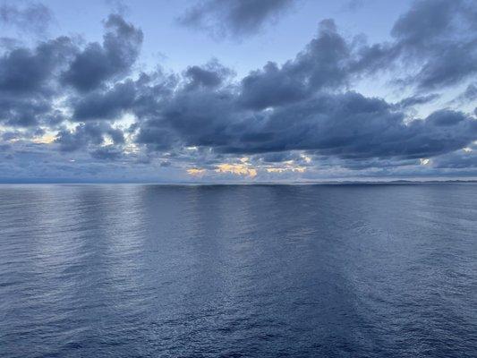 Sunrise from the serenade of the seas