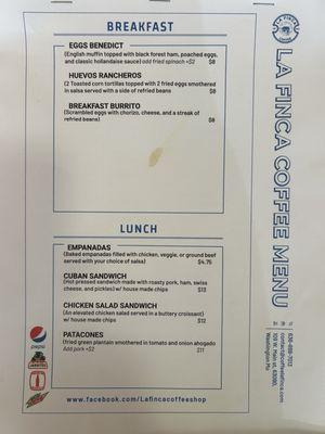 Food menu