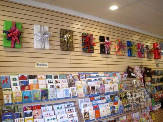 large selection of greeting cards