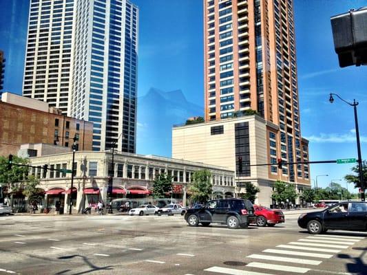 A view from the store of the Roosevelt Rd. and Wabash Ave. intersection.