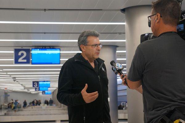 J R interviewed by ABC7 News in L.A. regarding finding a lost sibling and reuniting her with her brother at LAX after 32 years of separation