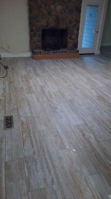 Hardwood look tile