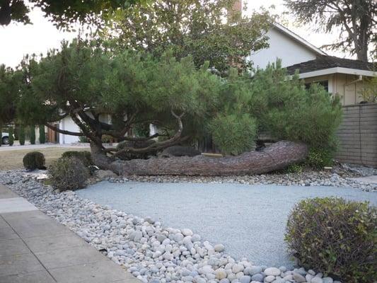 Japanese rock garden (枯山水) or "dry landscape" garden, often called a zen garden.