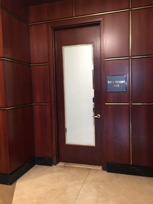 This is the entrance doorway near the elevators off the lobby.