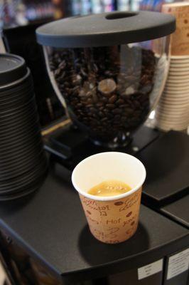 Espresso and classic espresso based drinks available.