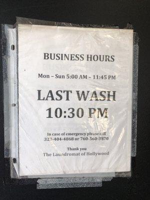 Business Hours as of July 2018