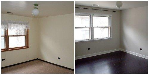 before and after living rm and floors