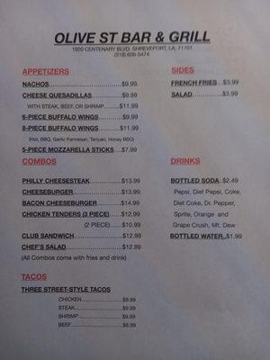 Menu Pg. 1