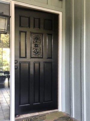 Freshly painted front door