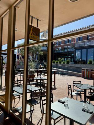 Looking out at our patio at Cultivar Ghirardelli