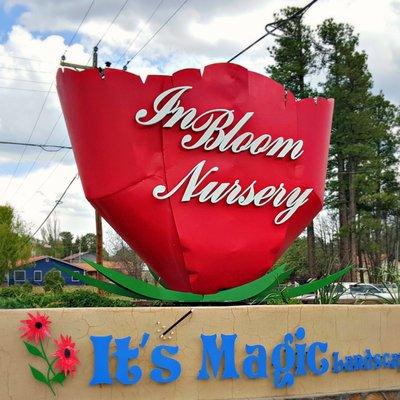 In Bloom is clearly visible from White Mountain Blvd.