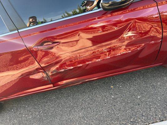 Passenger side damage